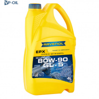 Трансмиссионное масло RAVENOL EPX 80W-90, 4 л Трансмиссионное масло RAVENOL EPX 80W-90, 4 л