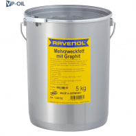Пластичная смазка с графитом RAVENOL Mehrzweckfett m. Graphit, 5 кг
